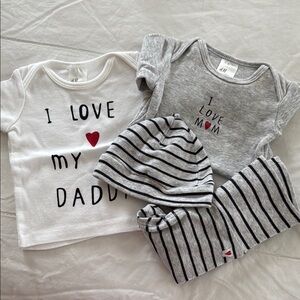 H&M Kids Matching Set - Gray and White
